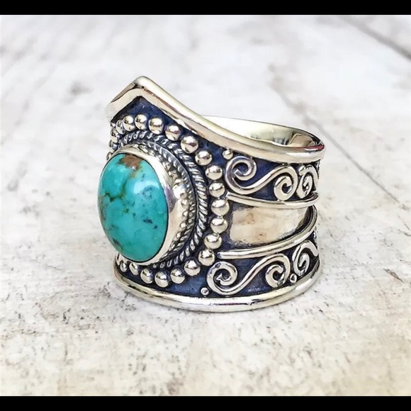 FABULOUS Turquoise Sterling Ring - Picture 2 of 4
